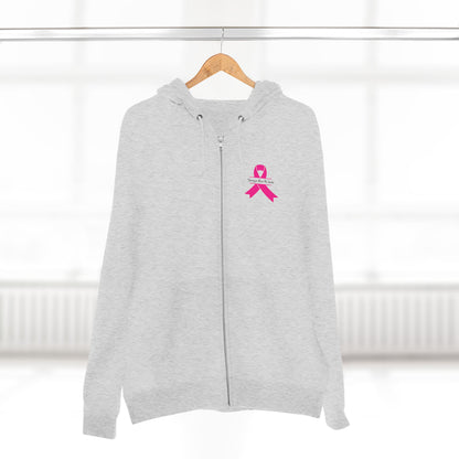 Sweatshirt Breast Cancer Awareness Unisex Zip Hoodie - Stronger Than The Storm Cool Weather Wear