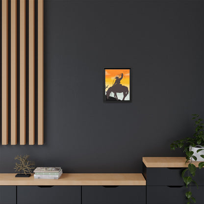 Framed Cowboy Rodeo Art Print Canvas Wall Decor Western Home Decor Rustic Cowboy Gift Equestrian Wall Art Country Themed Art Housewarming Gift