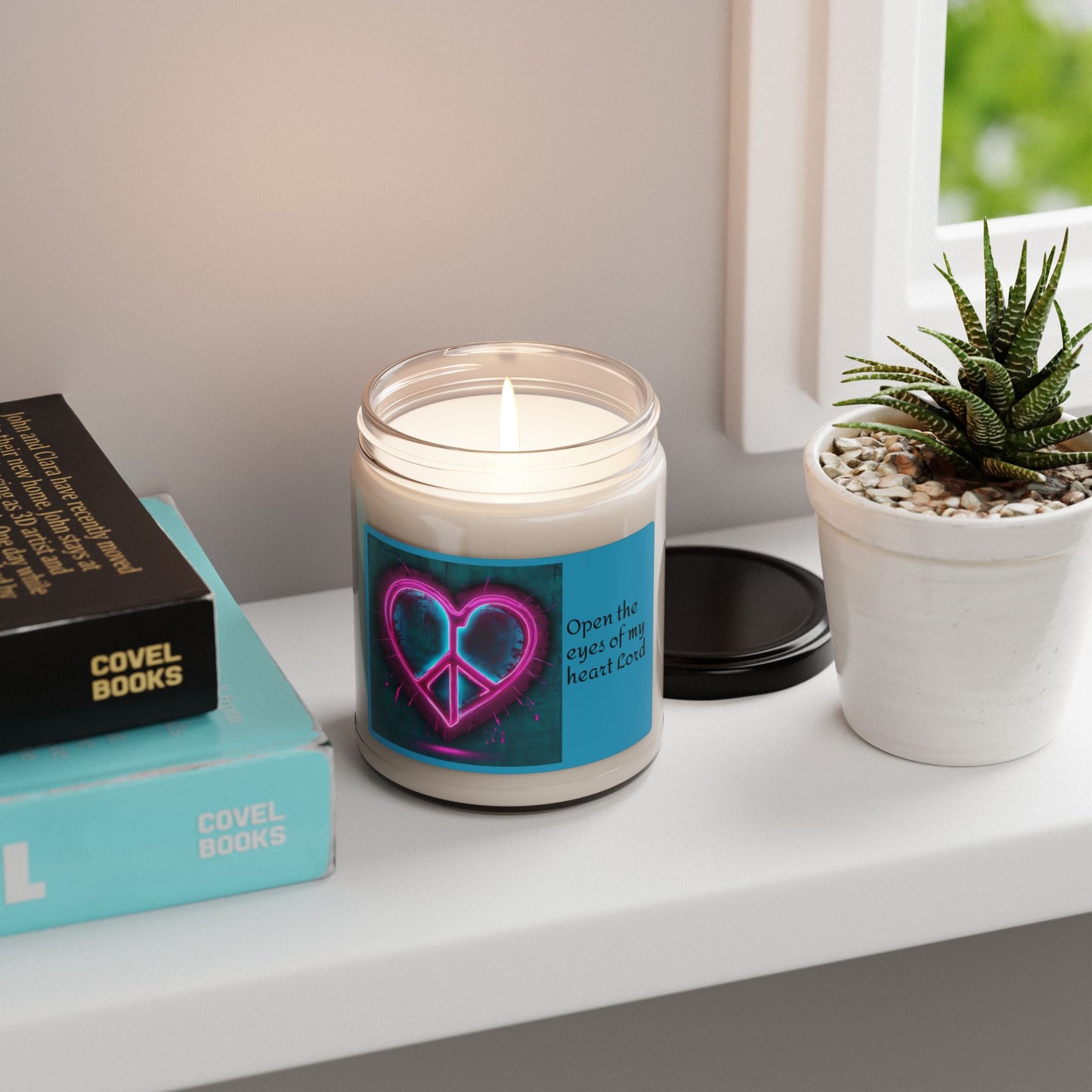 Candle Aromatherapy Peace Themed Scented Soy Candle Heart Decor Home Fragrance Gift  Relaxation Gift Valentines Day Birthday Gift