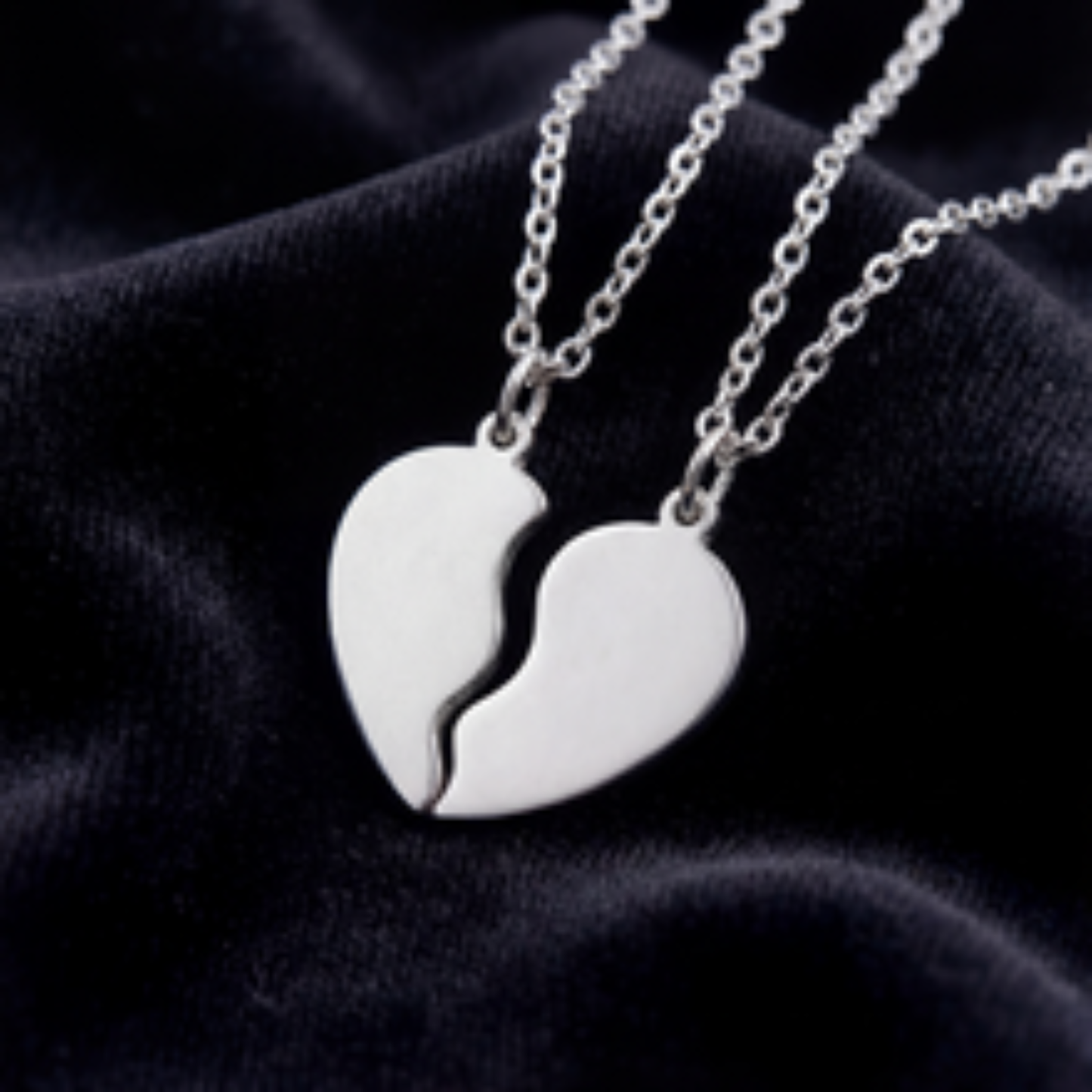 Necklace Hidden Message Broken Heart Pendant Personalized Jewelry Memorial Gift Sympathy Present Remembrance Keepsake Engraved Disc