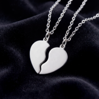 Necklace Hidden Message Broken Heart Pendant Personalized Jewelry Memorial Gift Sympathy Present Remembrance Keepsake Engraved Disc