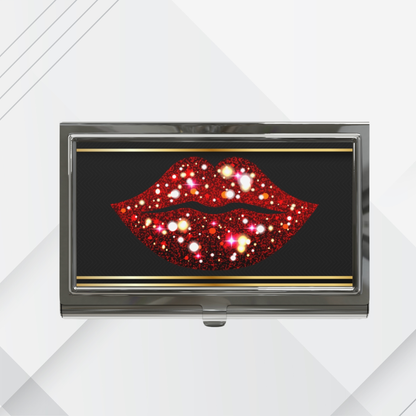 Business Card Holder Glitter Lipstick Gift Graduation Gift New Job Gift