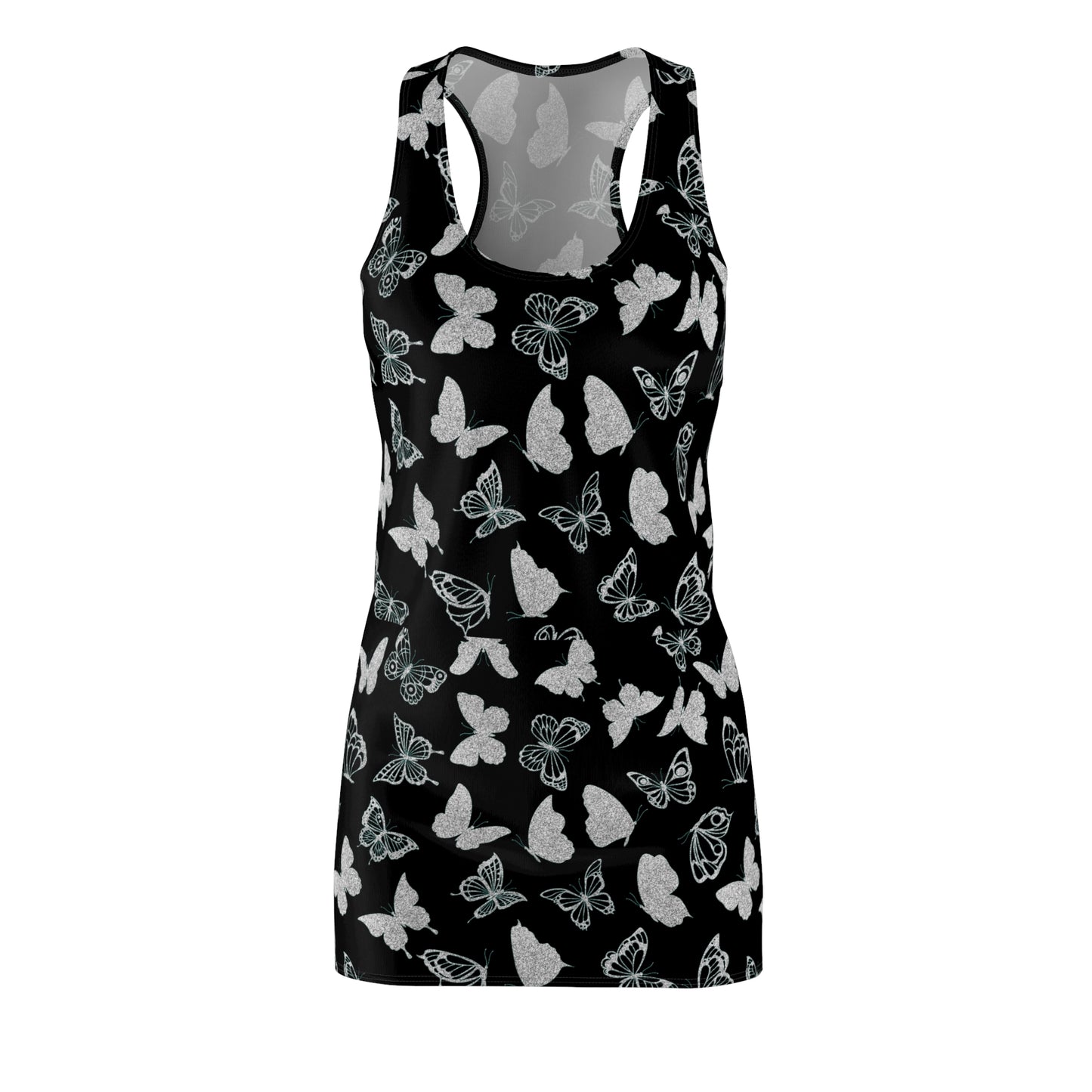 Racerback Dress Butterfly Print Dress for Women - Stylish Summer Dress Lounging Cute Gift