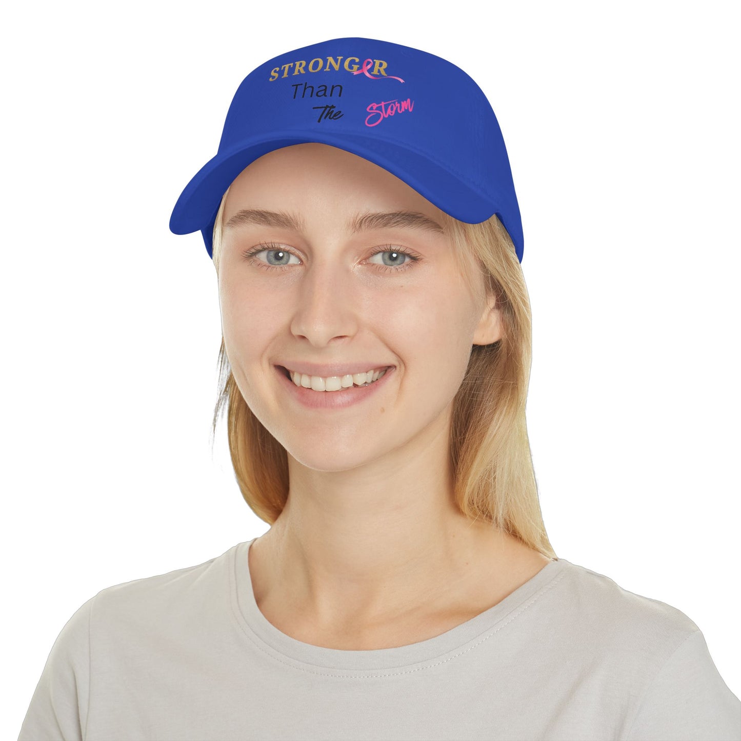 Baseball Cap Stronger Than The Storm Inspirational Low Profile Hat Cancer Awareness Gift