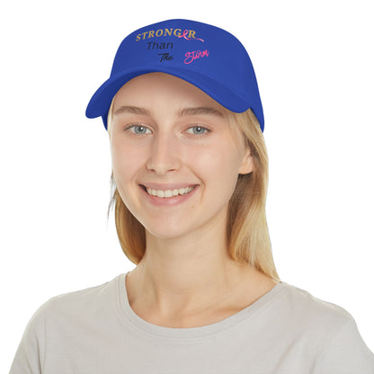 Baseball Cap Stronger Than The Storm Inspirational Low Profile Hat Cancer Awareness Gift