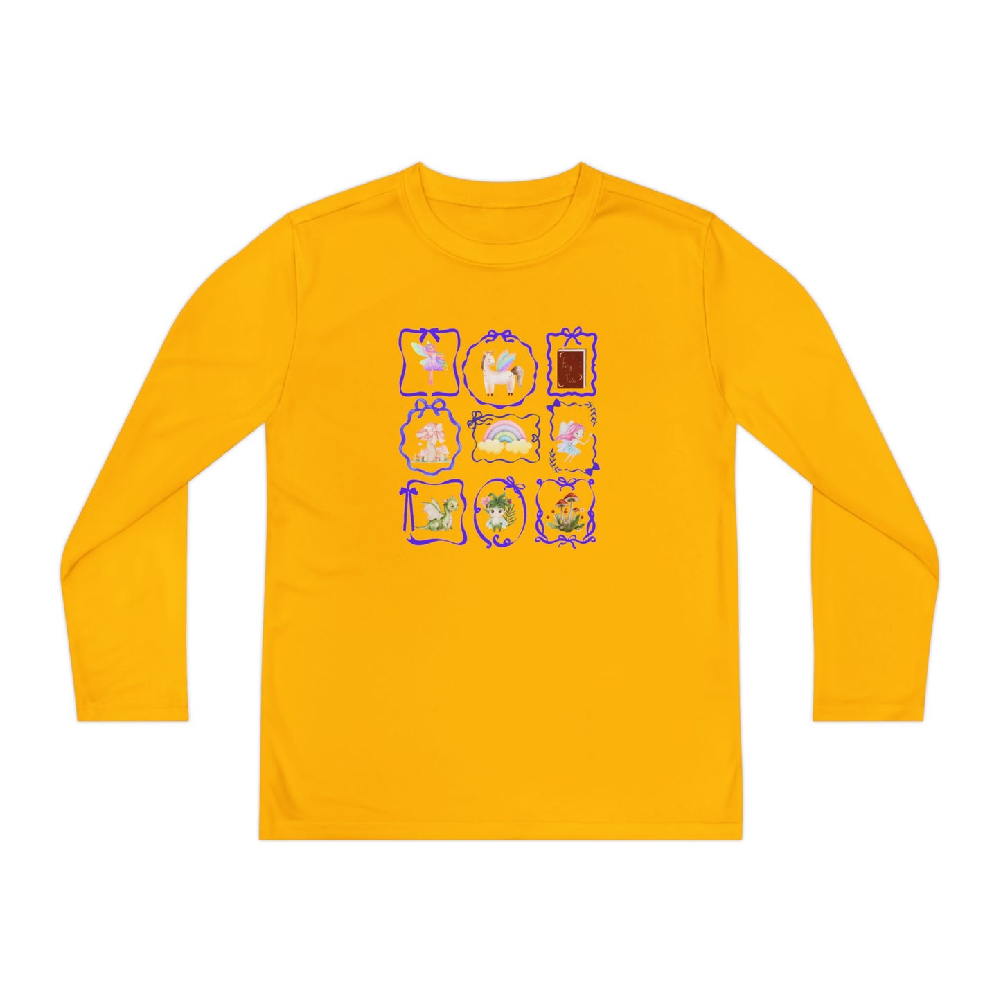 T-Shirt Whimsical Youth Fun Long Sleeve Shirt Cute Gift for Kids Colorful Playwear Unique Birthday Present Fairy Tales