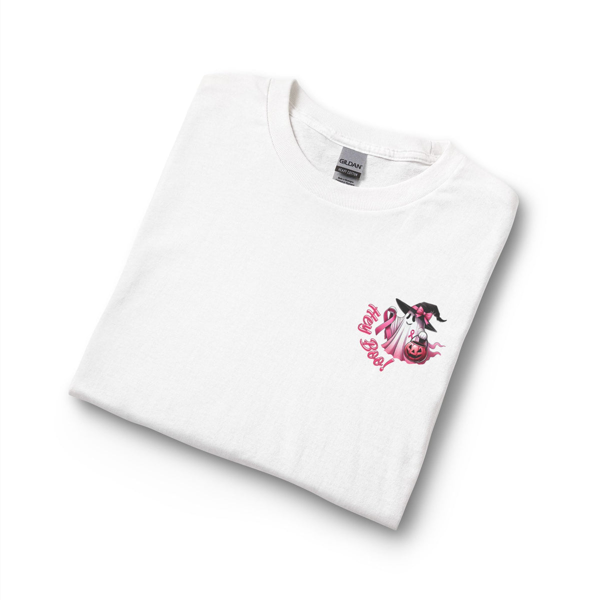 Breast Cancer Awareness Long Sleeve Tee — "In October We Wear Pink" Cow Design