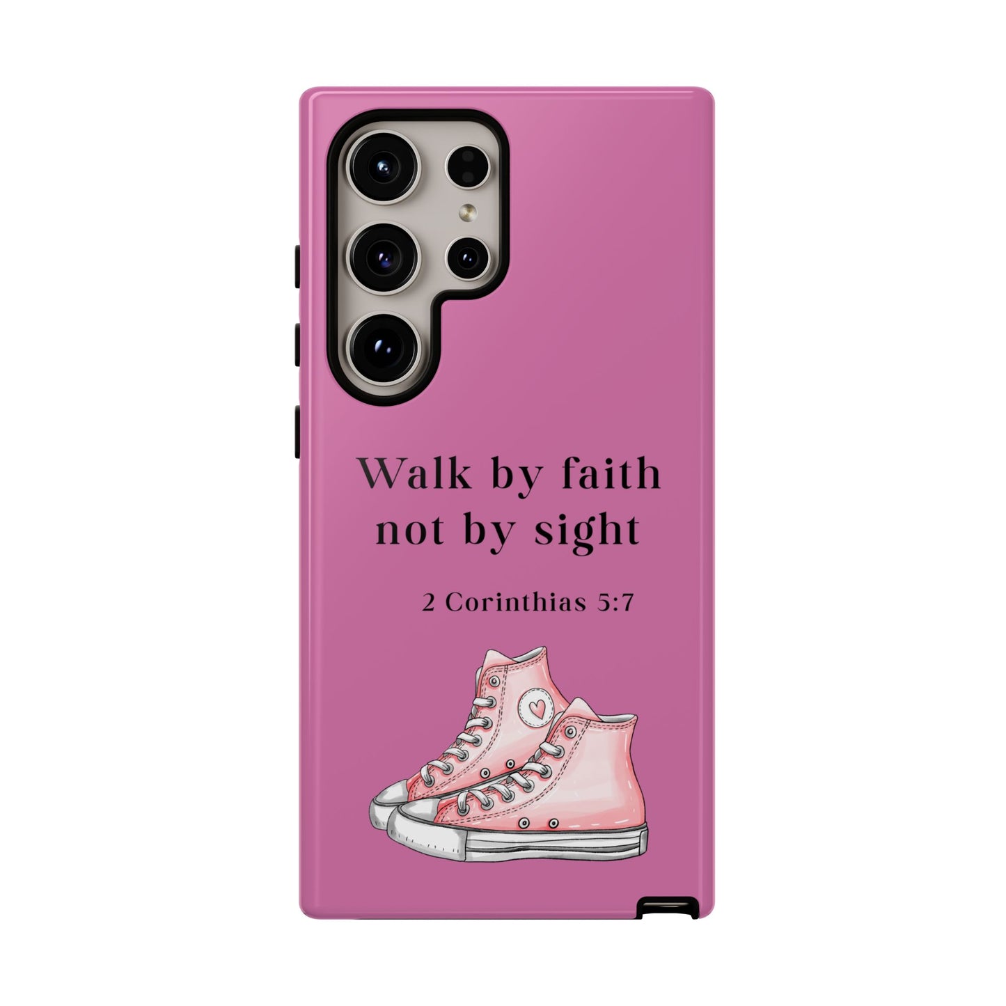 Cellphone Cae Faith-Inspired Phone Case Inspirational Gift Bible Verse Accessory Pink Converse Design Christian Phone Cover