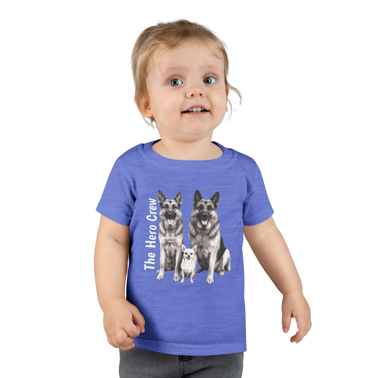Toddler T-Shirt "The Hero Crew" German Shepherd & Pup Graphic