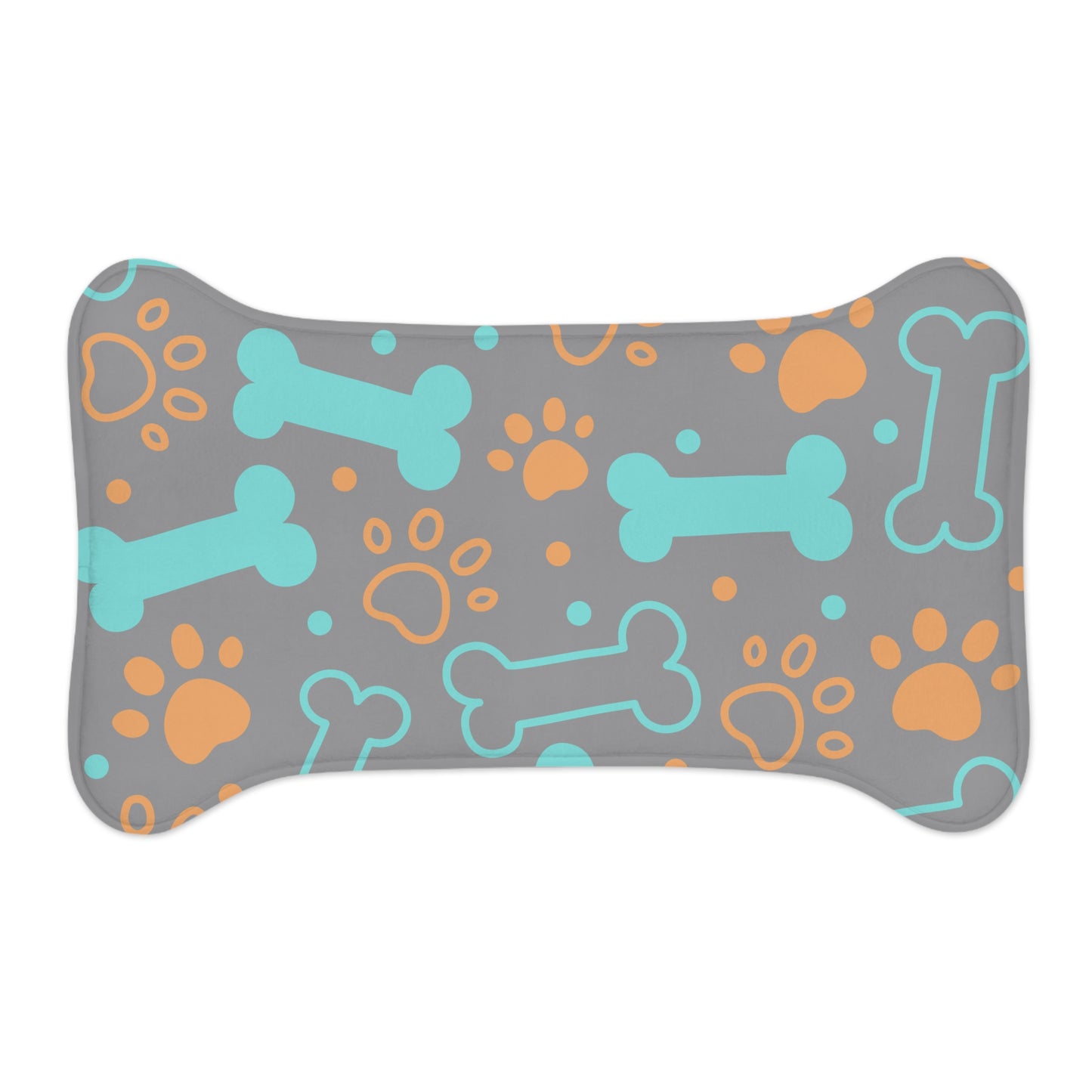 Pet Feeding Mat with Cute Dog Bones and Paws Perfect For Pet Lovers None Slip Floor Protection For Feeding Station