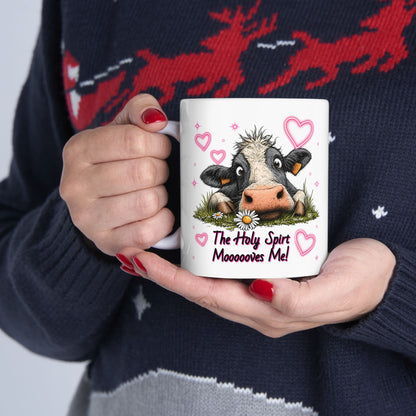 Holy Spirit Mug– Funny Faith-inspired Cow Design