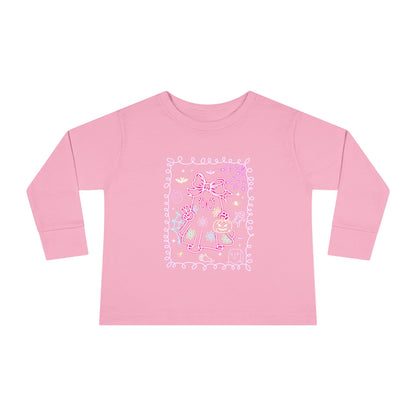 T-Shirt Cute Cat Toddler Long Sleeve Tee Adorable Gift Kids' Fashion Playdate Outfit Baby Shower Present Everyday Wear Halloween