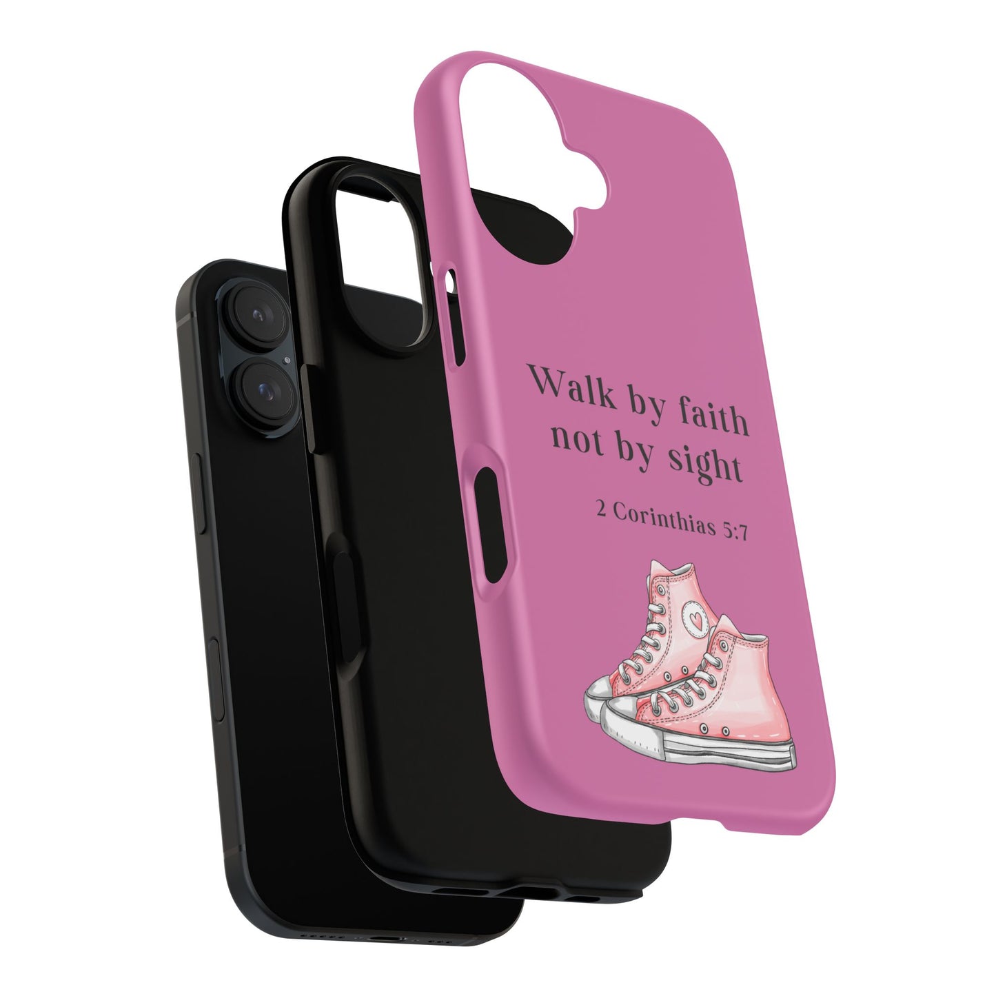 Cellphone Cae Faith-Inspired Phone Case Inspirational Gift Bible Verse Accessory Pink Converse Design Christian Phone Cover