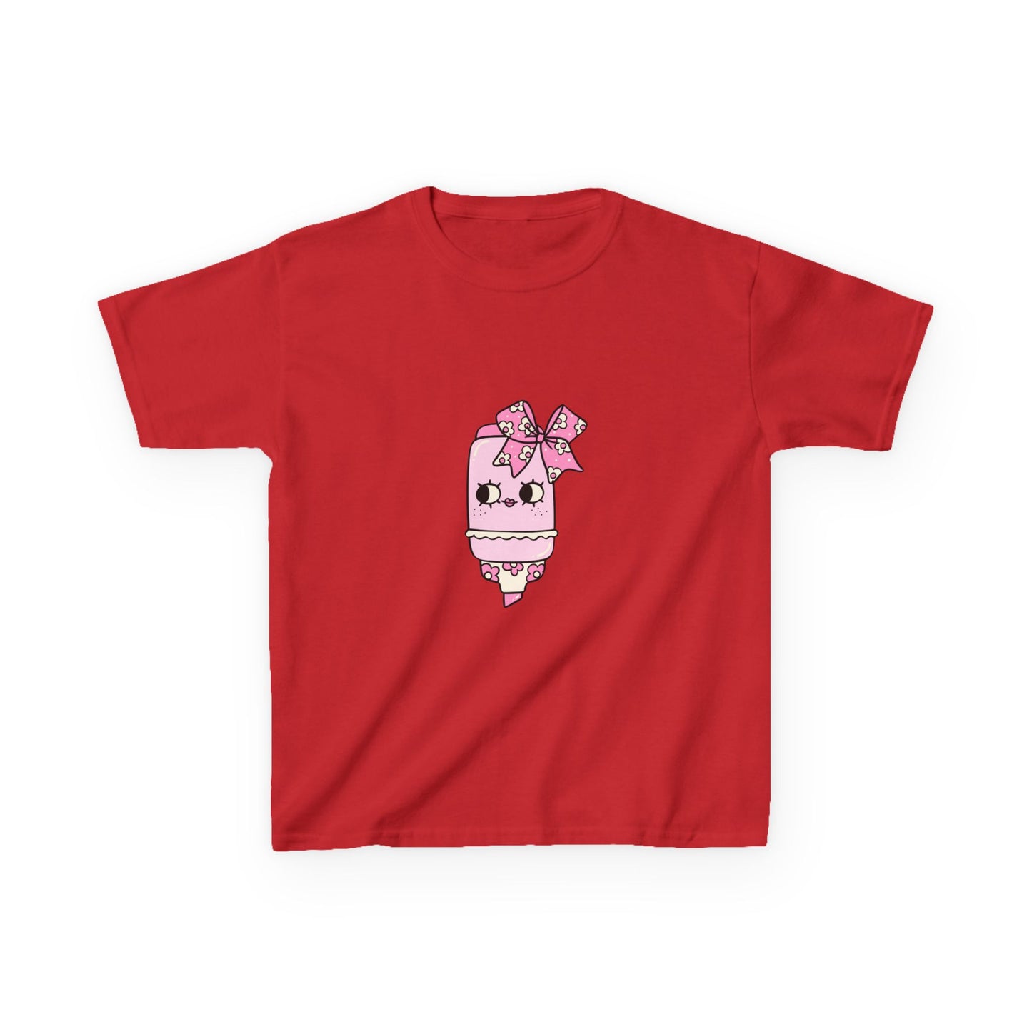 T-Shirt Kids Heavy Cotton™ Tee Fun Graphic Cute School Shirt Everyday Wear Coquette Design