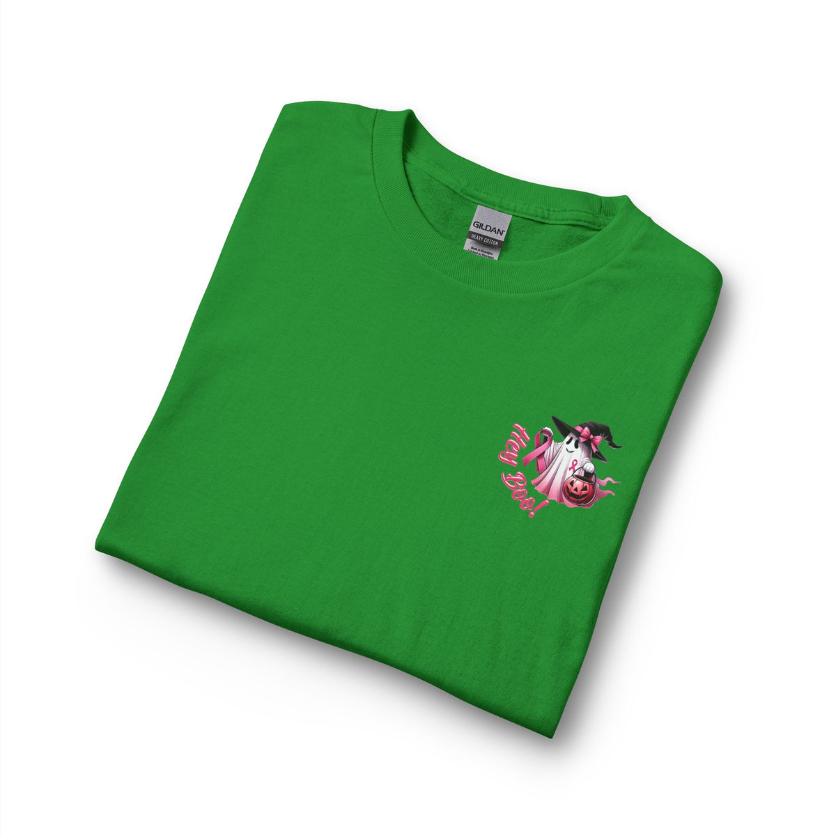 Breast Cancer Awareness Long Sleeve Tee — "In October We Wear Pink" Cow Design