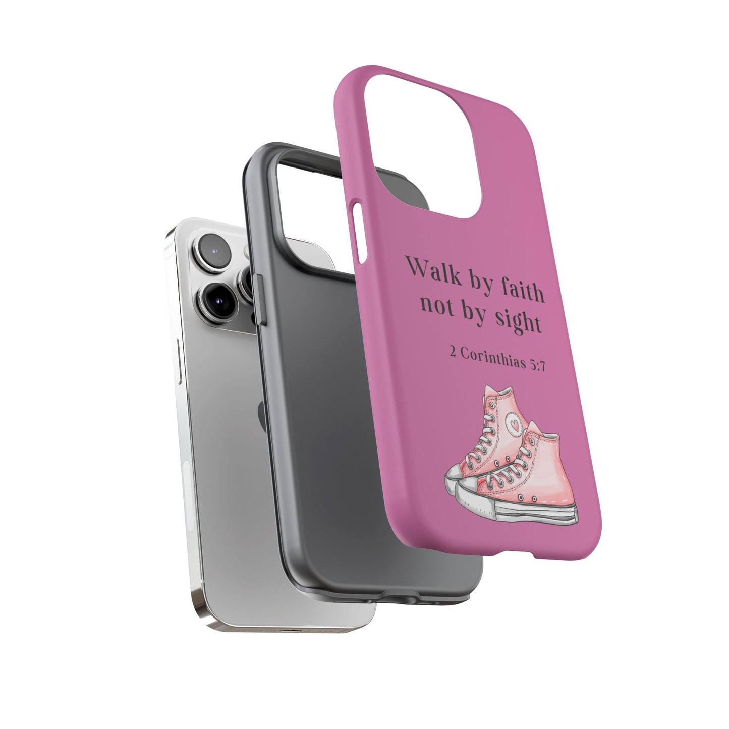 Cellphone Cae Faith-Inspired Phone Case Inspirational Gift Bible Verse Accessory Pink Converse Design Christian Phone Cover