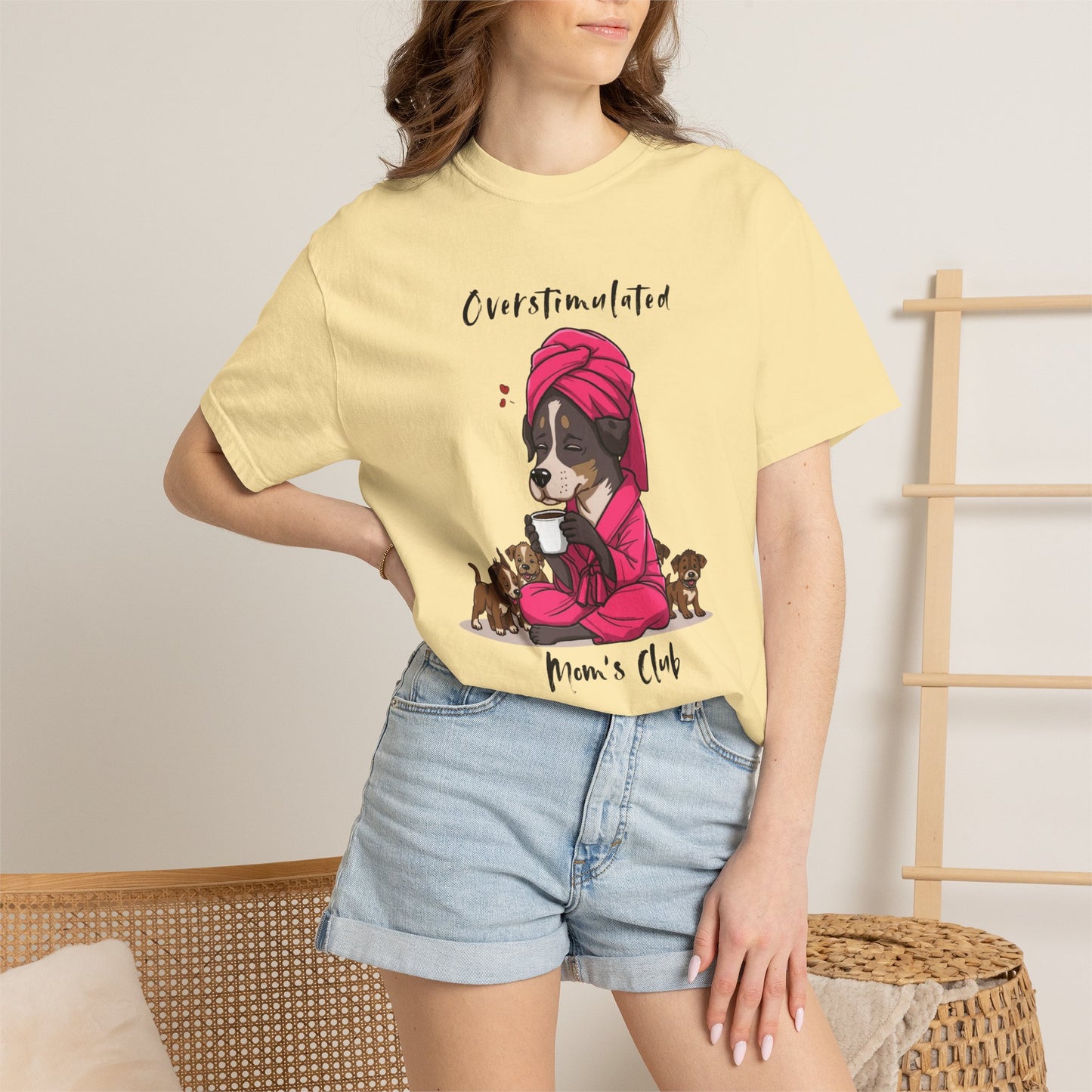 dog mom shirt, tired mama tee, overstimulated mom, mother tshirt, funny puppy shirt, puppy graphic tee, coffee lover gift, exhausted parent, dog mom gift, mama shirt, funny mom tee, puppy mom shirt...