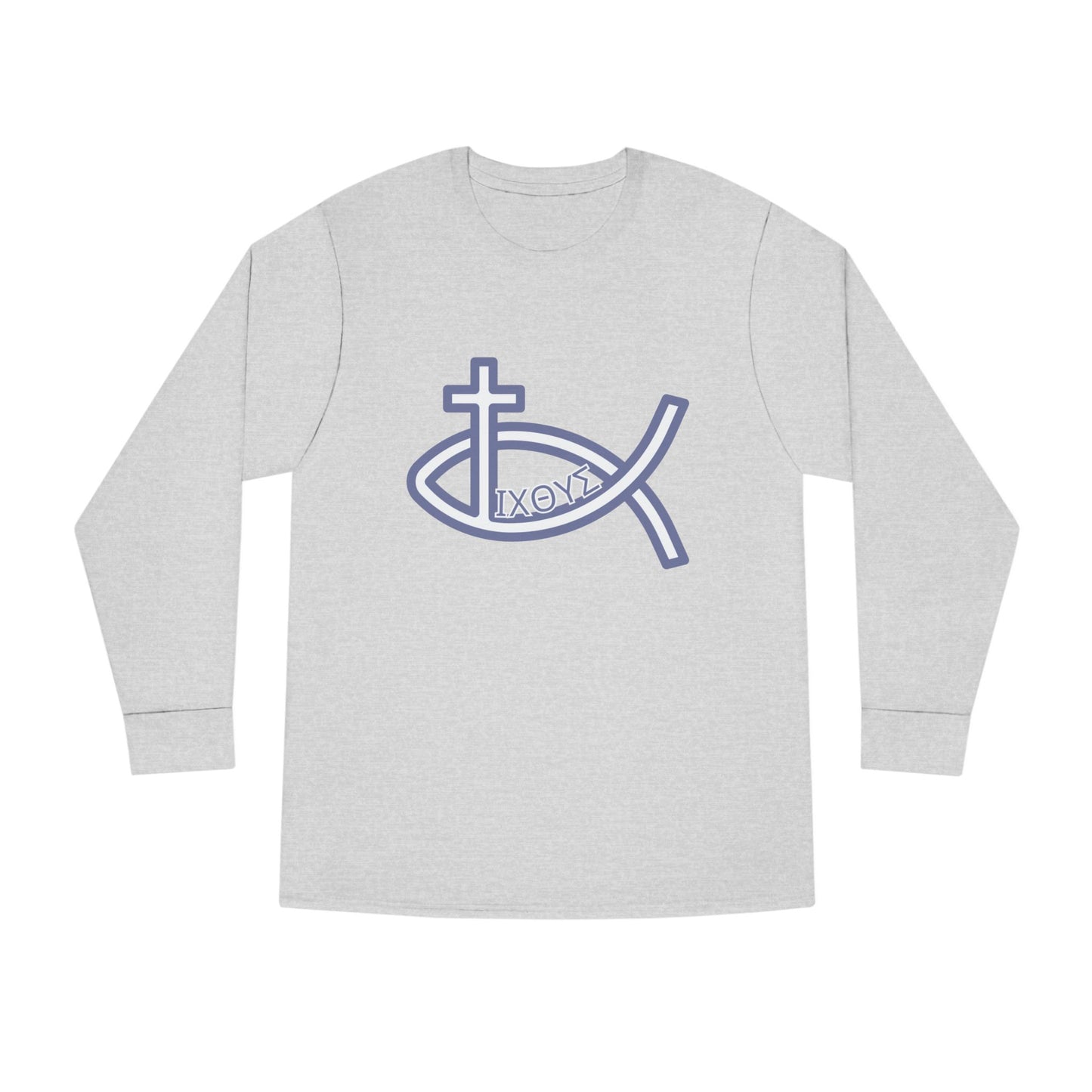 Faith-Inspired Long Sleeve Crewneck Tee - Perfect for Believers, Christian Gifts, Religious Apparel, Everyday Wear, Inspirational Clothing