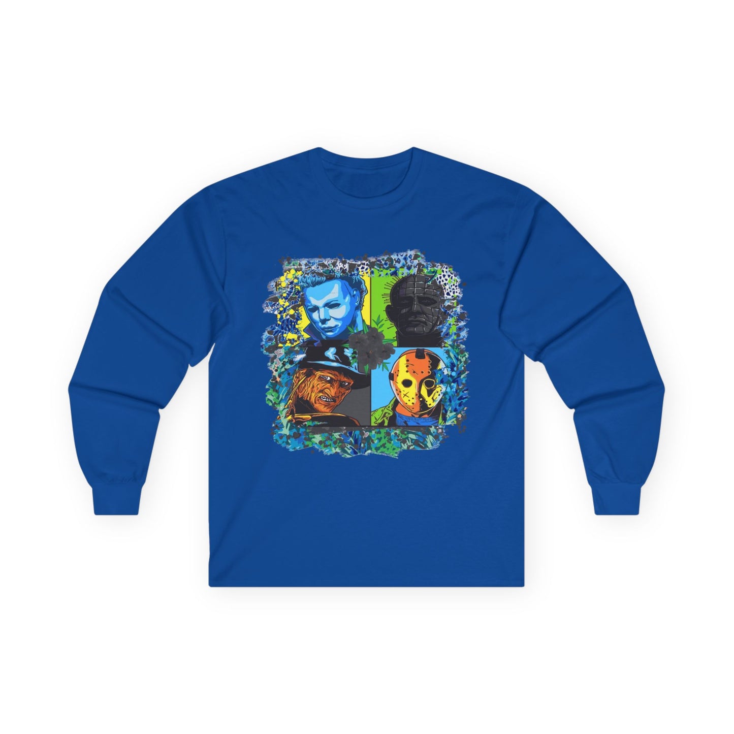 T-Shirt Artistic Long Sleeve Tee Unique Graphic Apparel Unisex Casual Wear Gift for Art Lovers Eco-Friendly Fashion Comfortable Layering Halloween