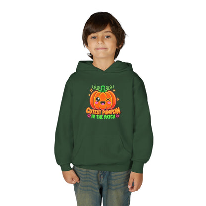 Youth Hoodie — "Cutest Pumpkin in the Patch" Cute Halloween Pumpkin Pullover