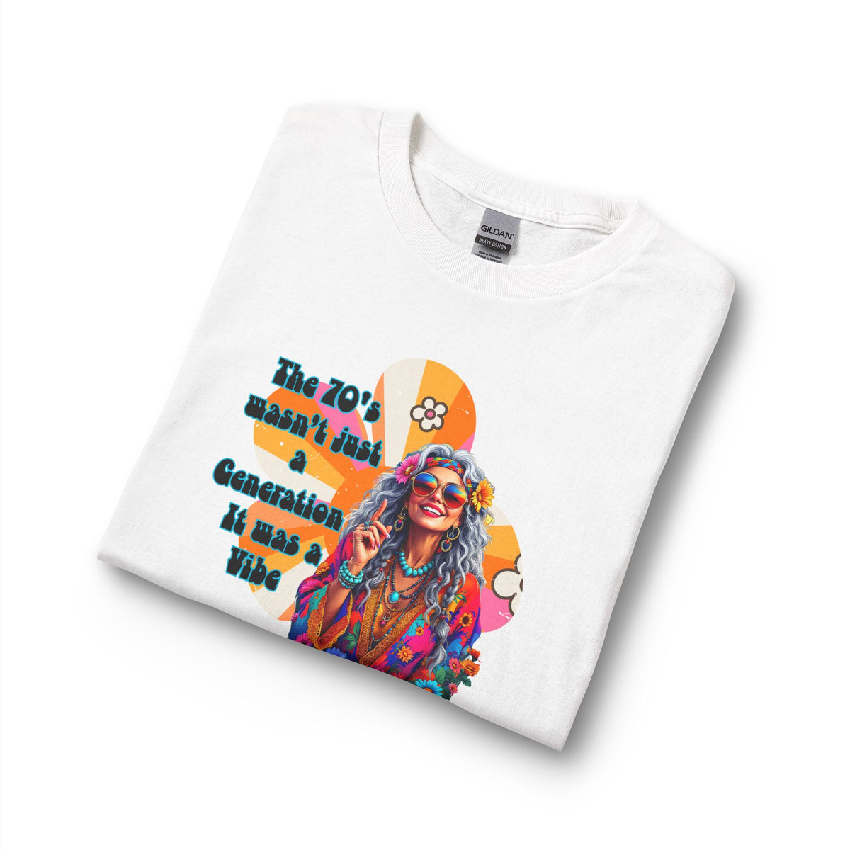 70s Hippie Long Sleeve T‑Shirt – “The 70's Wasn’t Just a Generation, It Was a Vibe”