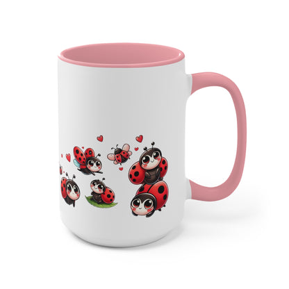 Coffee Mug Personalized Nana Ladybug Accent Mug - Cute Gift for Grandmothers