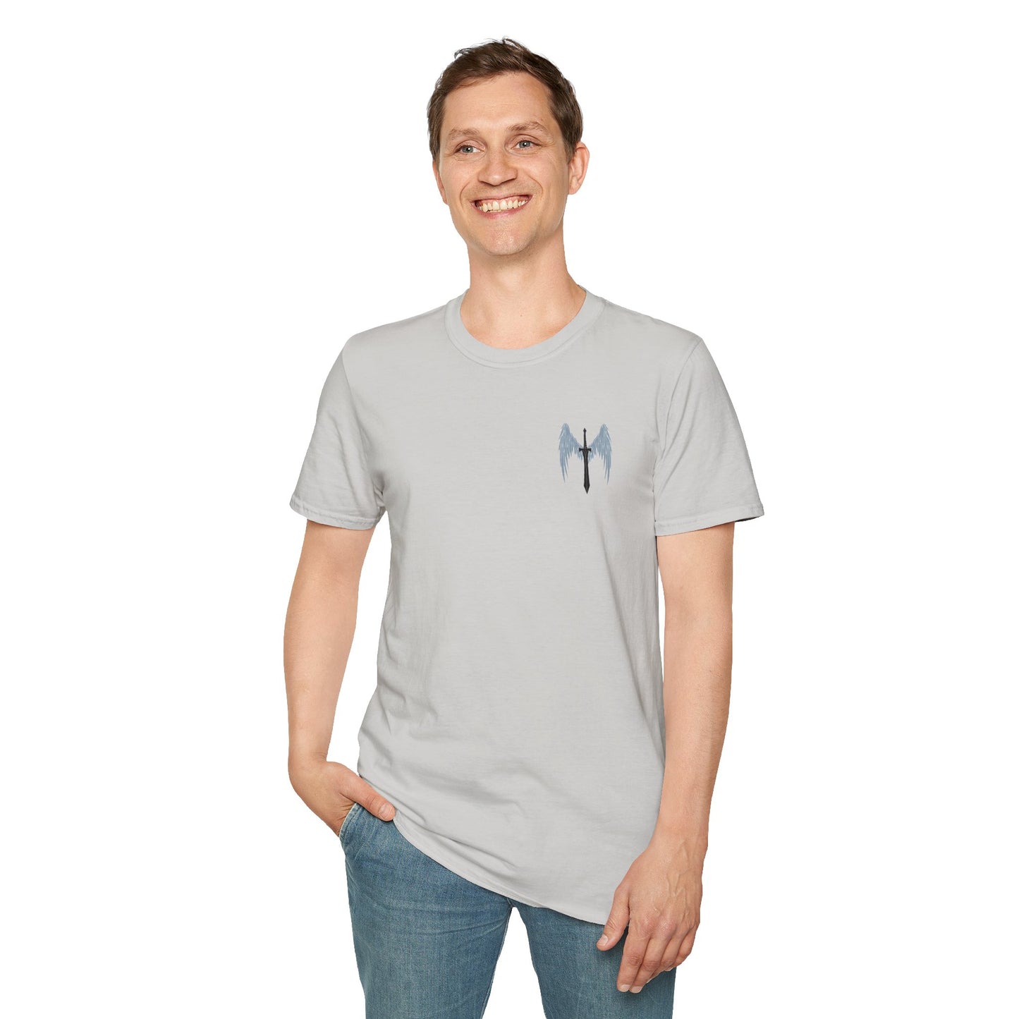 T-Shirt Unisex Softstyle T-Shirt with Inspirational Psalm Design Motivational Tee Christian Apparel Faith-Based Gift Casual Wear