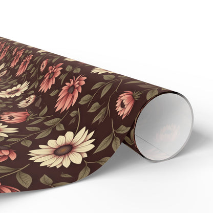 Floral Gift Wrap Paper, Rustic Wrapping Paper for Birthdays, Holidays & Special Occasions, Eco-Friendly Gift Packaging, Floral Design [...]
