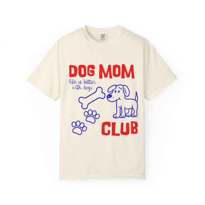 Dog Mom Club T-Shirt — Cute Paw Print & Bone Graphic Tee