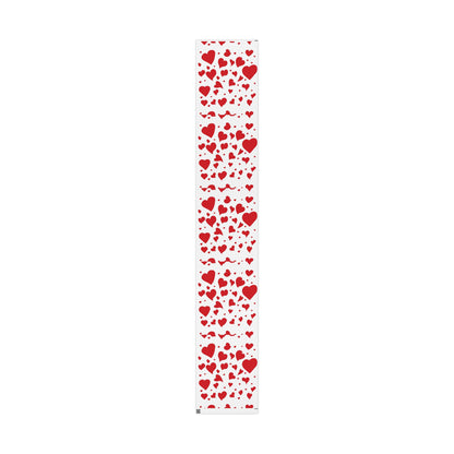 Valentine Heart Pattern Wrapping Paper Roll — Red Hearts Gift Wrap for Valentine's Day & Anniversaries