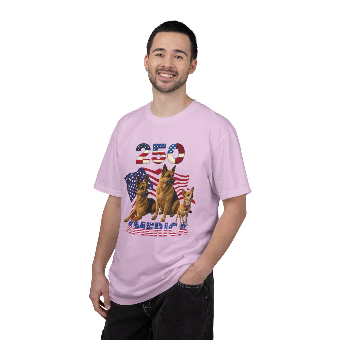 250 America German Shepherds Patriotic T-Shirt