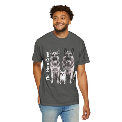 German Shepherd Family T-Shirt — Trio Dog Portrait Tee