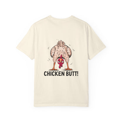 Chicken Butt T-Shirt "Guess What? Chicken Butt!" Funny Novelty Tee Conversation Starter Humorous Statement