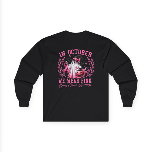 T-Shirt Breast Cancer Awareness Long Sleeve Tee Pink October Shirt Unisex Tee Supportive Apparel Awareness Month Merchandise