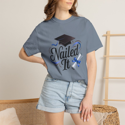 Nailed It Graduation T-Shirt — Cap & Diploma Celebration Tee