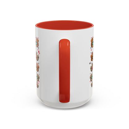 Accent Coffee Mug — "A Girl Can't Survive on Coffee Alone" Cute Squirrel Faith Mug