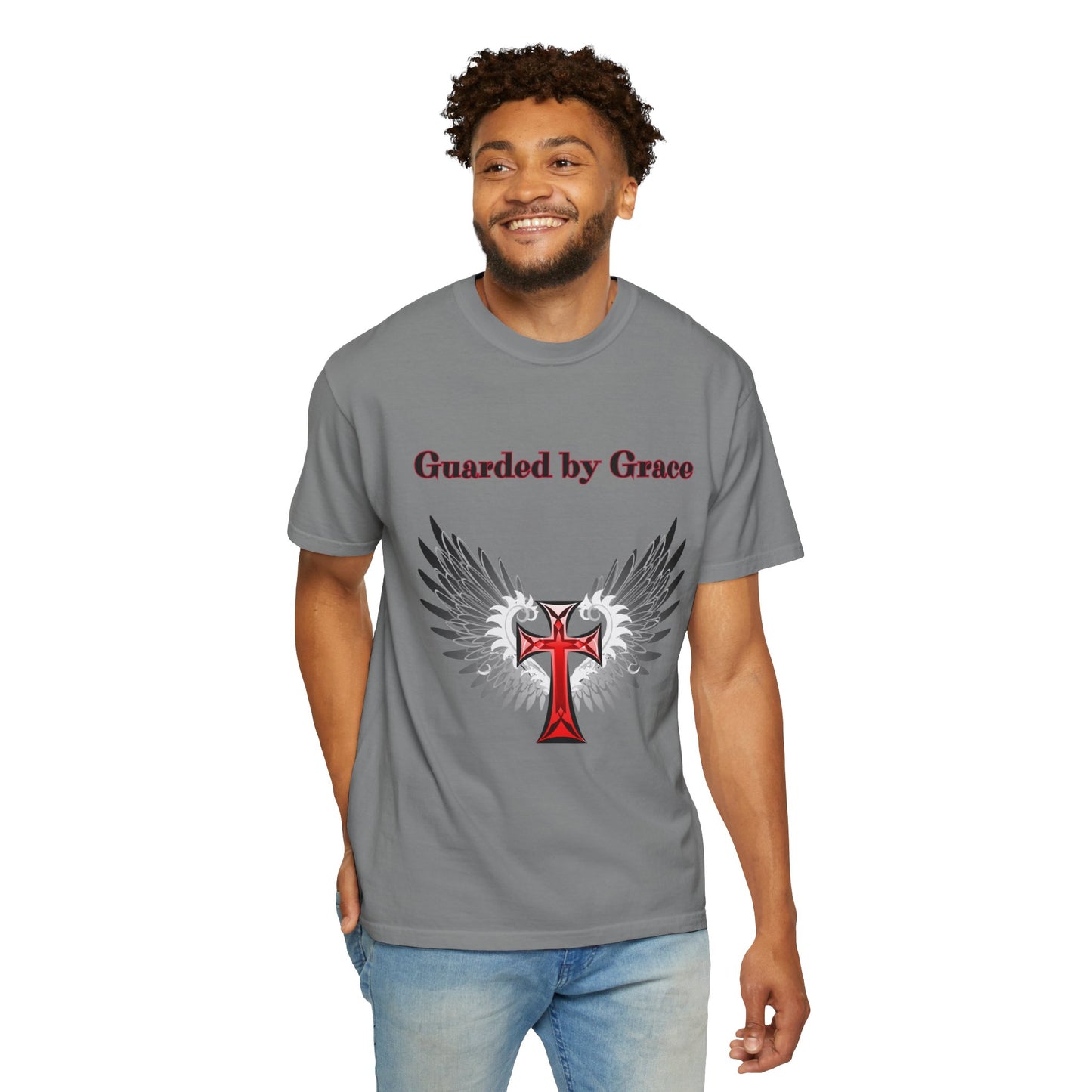 T-Shirt Guarded by Grace Unisex T-Shirt with Wings Design Christian Apparel Unique Gift Faith-based Fashion Inspirational SpiritualTee