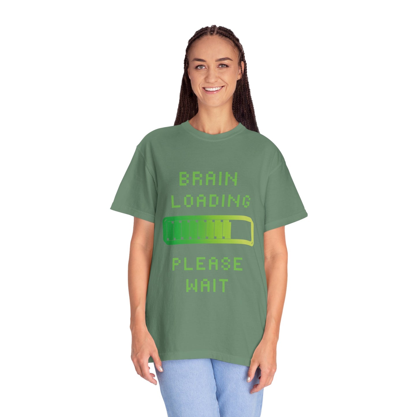 T-Shirt Loading Awareness T-Shirt - 8-bit Humor Gamer Gift Brain Loading Tee Unisex Graphic Shirt Quirky Humor Clothing