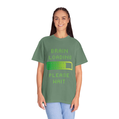 T-Shirt Loading Awareness T-Shirt - 8-bit Humor Gamer Gift Brain Loading Tee Unisex Graphic Shirt Quirky Humor Clothing