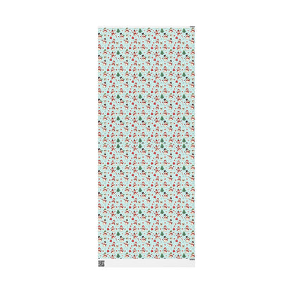 Festive Christmas Wrapping Paper, Holiday Gift Wrap, Snowman and Santa Print, Perfect for Christmas, Birthdays, and New Year Celebrations