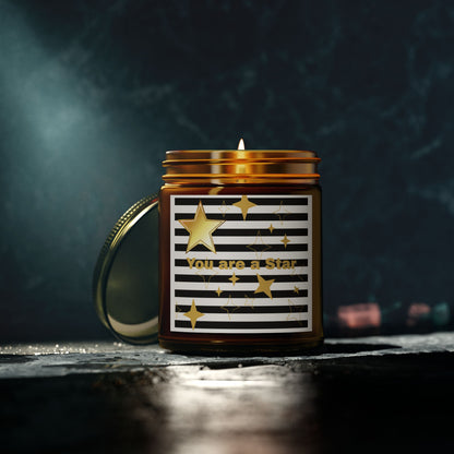 Starry Night Scented Candle - Coconut Apricot Wax Cozy Home Decor Gift for Her Relaxation Aromatherapy Birthday Gift Fragrant Tranquil Ambiance