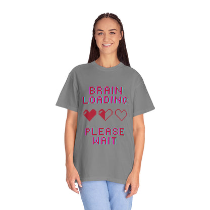 T-Shirt Brain Loading Unisex T-shirt Gamer Gift Fun Gift Geeky Apparel Cute Slogan Tee Perfect for Relaxation