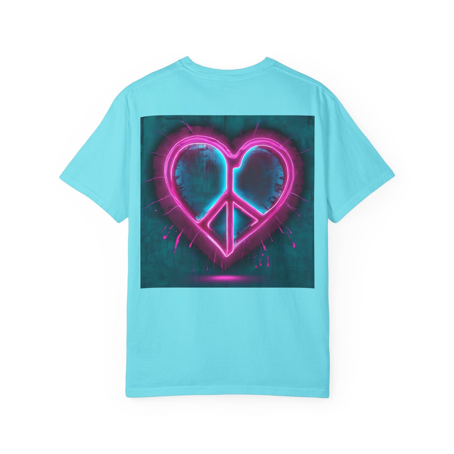 T-Shirt Vibrant Peace Heart T-Shirt Unisex Graphic Tee Summer Festival Wear Gift for Music Lovers Casual Everyday Top