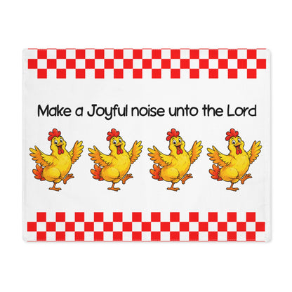 Make a Joyful Noise Placemat — Chickens & Red Checker Kitchen Table Decor