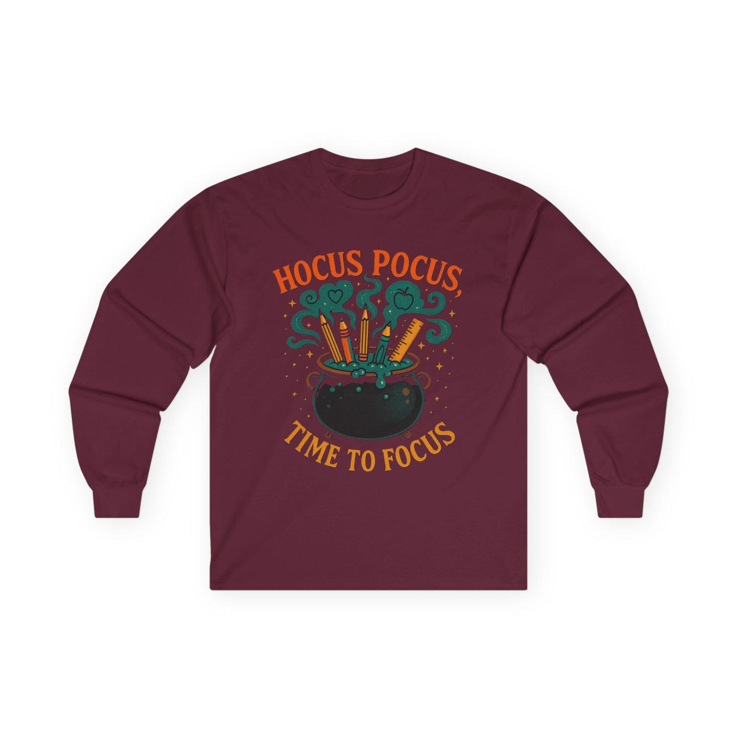 T-Shirt Hocus Pocus Long Sleeve Tee Halloween Shirt Funny Graphic Tee Autumn Fashion Unisex Casualwear Spooky Season Apparel