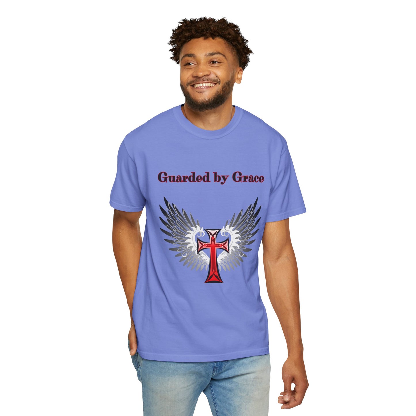 T-Shirt Guarded by Grace Unisex T-Shirt with Wings Design Christian Apparel Unique Gift Faith-based Fashion Inspirational SpiritualTee