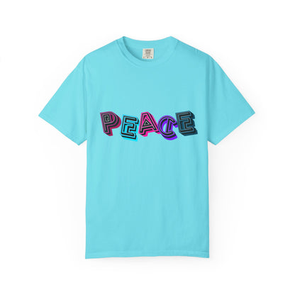 T-Shirt Vibrant Peace Heart T-Shirt Unisex Graphic Tee Summer Festival Wear Gift for Music Lovers Casual Everyday Top