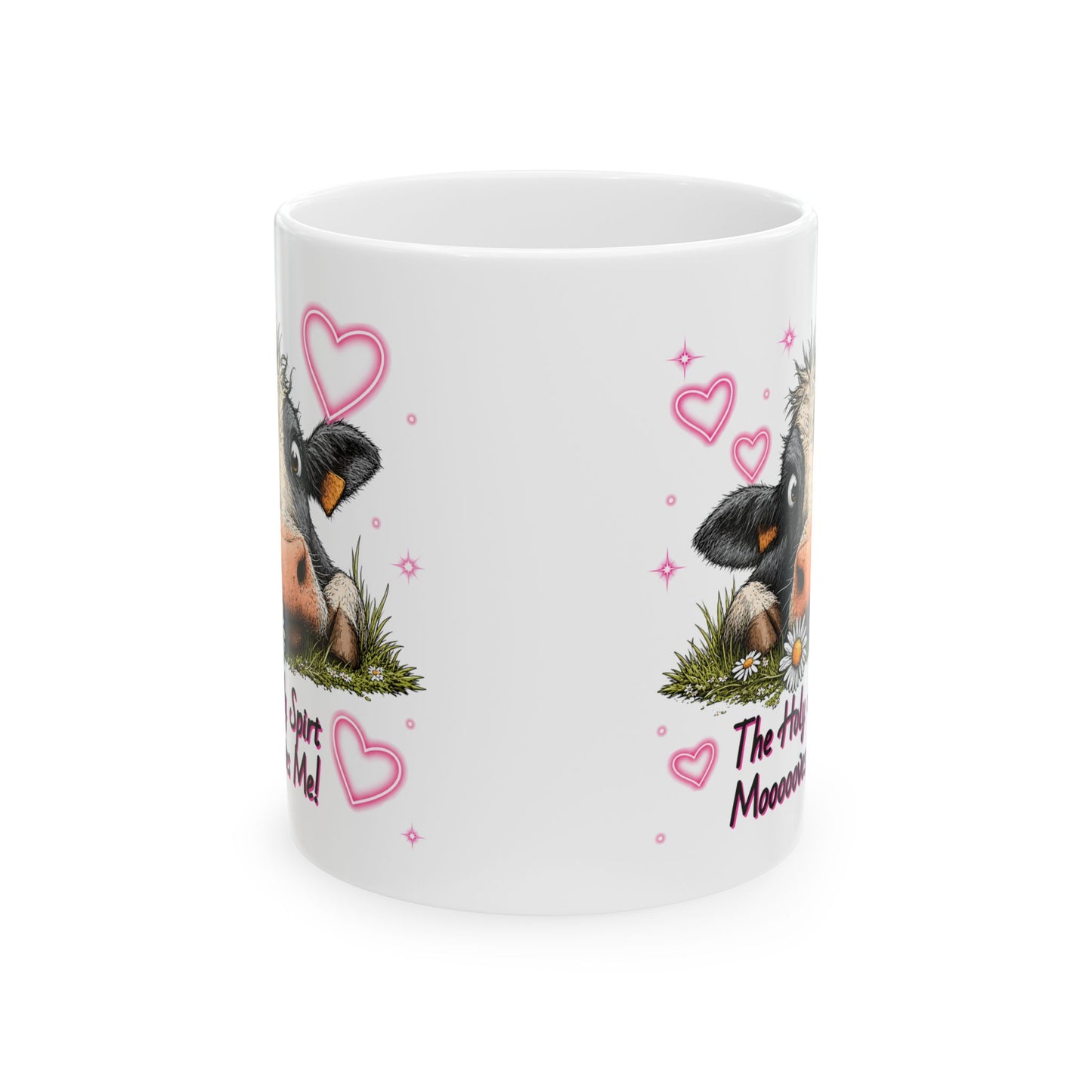 Holy Spirit Mug– Funny Faith-inspired Cow Design