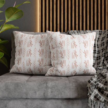 Boho Blush Floral Throw Pillowcase