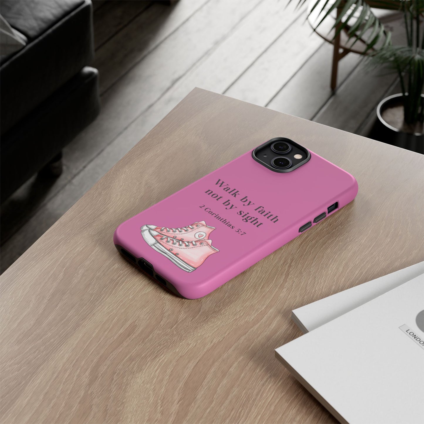 Cellphone Cae Faith-Inspired Phone Case Inspirational Gift Bible Verse Accessory Pink Converse Design Christian Phone Cover
